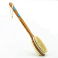 Natural Bristles Double Sided Dry Body Brush  Wooden Bath Scrub Exfoliator Bath Brushes Sponges & Scrubbers