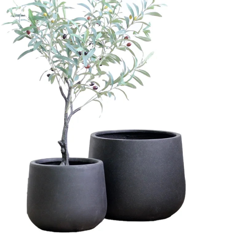 Modern Design Outdoor Cement Fiberglass Big Size Garden Planter for Garden Decor
