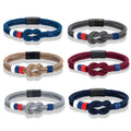 Latest Popular Handmade Casual Concentric Knot Braided Milan Rope Cord String Clasp Flag Bracelet Gift Friendship Couple Jewelry