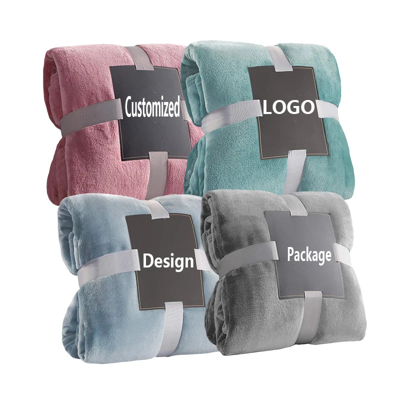 Wholesale Custom Photo Printed Fleece Throw Blanket With Logo Best Selling Customized Queen Size Blankets