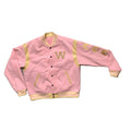 DENIMGUYS Fall Corduroy Jacket for Women Custom Embroidery Logo Unisex Girl's Pink Stylish Sportywear Letterman Jacket