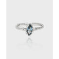 Geometric Irregular Texture Light Luxury Zircon Open Rings for Women 925 Sterling Silver Rings Fine Jewelry