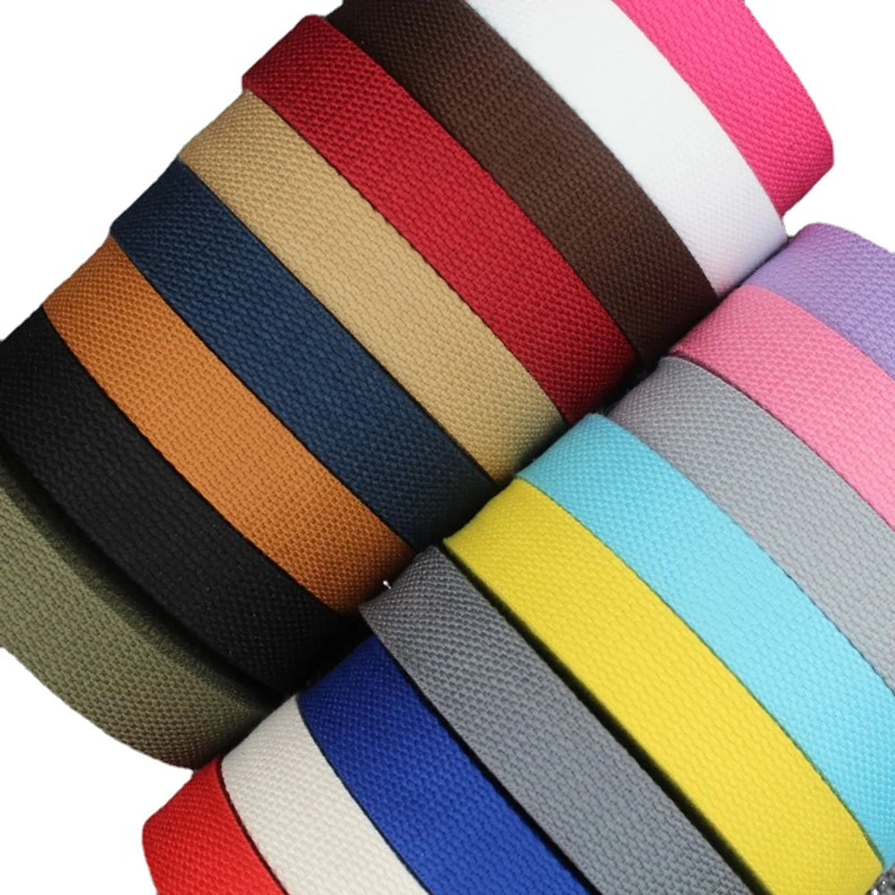 Wholesale in Stock Striped Twill Embroidered Eco-friendly 100% Cotton Webbing Strap