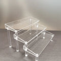 Acrylic 3-5mm Thick Custom Size Cupcake Display Riser Serving Tray Macaron Dessert Stand for Wedding Birthday Party