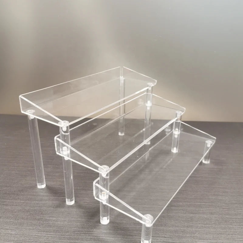 Acrylic 3-5mm Thick Custom Size Cupcake Display Riser Serving Tray Macaron Dessert Stand for Wedding Birthday Party