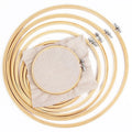 Embroidery Hoop Bamboo Wood Circles for DIY Floral Macrame Wall Hanging Crafts for Christmas Wreath Dream Catcher Needlework