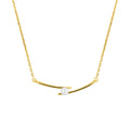 925 Sterling Silver Simple Luxury Chopsticks Collarbone Chain Pearl Pendant Necklace for Women Wholesale