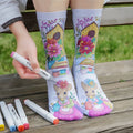 New Funny Cartoon Painting DIY Parent-child Socks New Coloring Socks