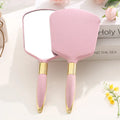 Wholesale New HD Handle Makeup Mirror European Handheld Beauty Handle Mirror Portable High-end Retro Pattern Mirror