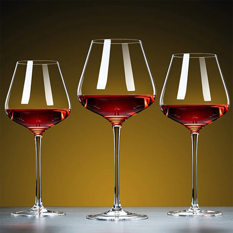 Extra Large Stemmed Wine Glasses Crystal Glass Burgundy Thin Stem Red Wine Glass for Valentine's Day Anniversary