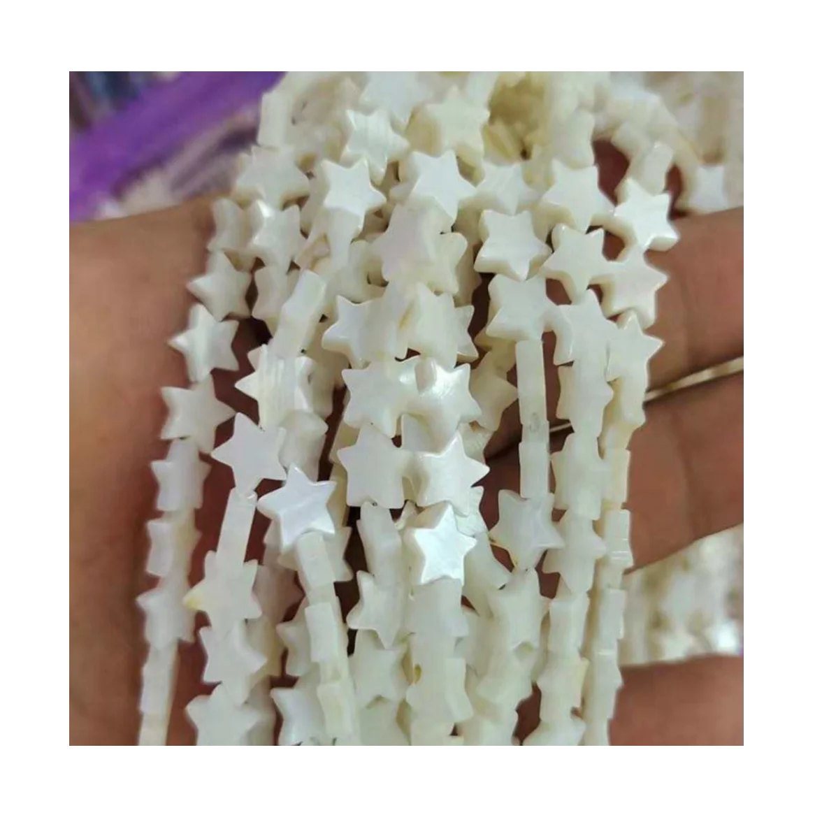 Wholesale Price 38 cm start Shell in Strand10 mm Heart star Nature Shell Pearl in Strand DIY BEADS for Jewelry Making