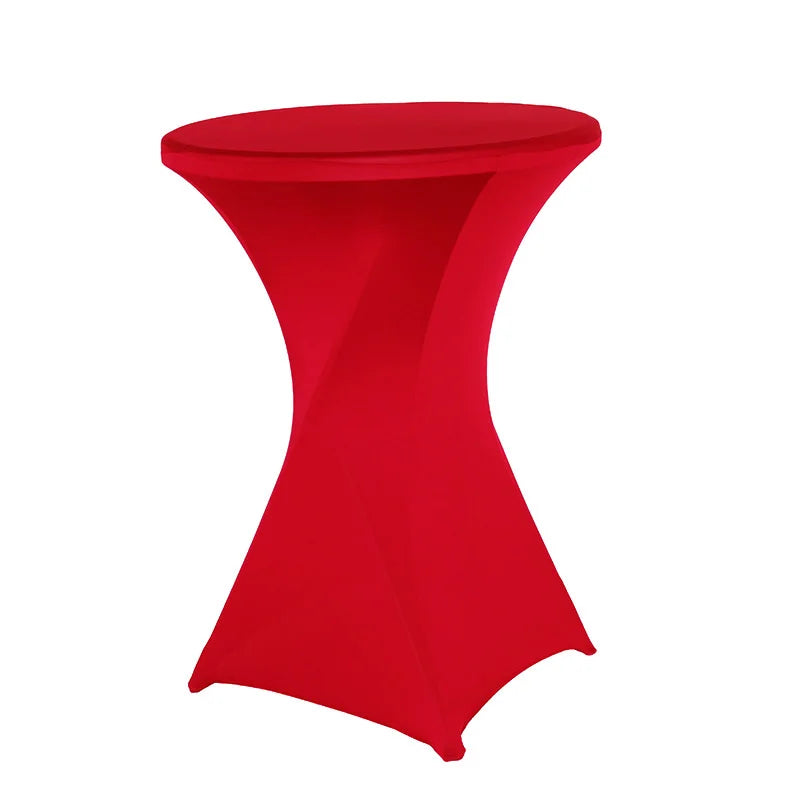 Wholesale High Quality Classic Bistro Restaurant Wedding Burgundy Decorative Spandex Customizable Dustproof Knitted Cocktail