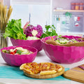 Food Garde Certified BPA Free Durable Unbreakable Large Salad Serving Bowl Customized Eco-Friendly Plastic Melamine Waved Design