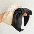 Korean Fashion Oversized Solid Color Ribbon Women Hair Accessory Handmade Custom Large Bow Headband