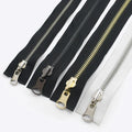 Meetee ZA454 5# 8# 60-120cm Alloy Rail Rotating Pull Head Cotton Jacket Sewing Accessories Opening Double Sided Zipper