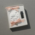 Hanging Oval Ceramic Rose Flower Patterned Car Decoration Scented Ceramic Stone Aroma Plaster Fragrance Essential Oil Diffuser