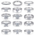 CZ Stones Customized Wedding Engagement Ring 5A Quality Zircon Cubic Zirconia Luxury Sterling Silver Jewelry Silver 925 CMA