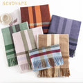 Winter New Checkered Printed Tassel Scarf Fashion False Cashmere Sweet Long Women Warm Scarf 190*70cm