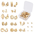 2021 Fashion Creative Earring Set 18K Gold Plated Stainless Steel Ear Studs With Ear Back DIY Jewelry for Women Earring Making