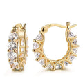 Trendy Hot Selling 14k Gold Plated Brass Cubic Zircon Hoop Earrings for Women Girls Party Jewelry Wholesale
