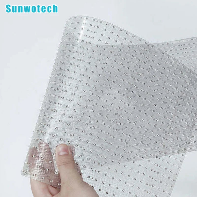 Self-Adhesive Transparent LED Film 87% for Glass Windows Decorative Display 480x960mm Size