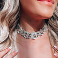 2024 Fashion Jewelry Exaggerated Necklace Multiple Layers Water Drop Glass Diamond Necklace Sparkling Banquet Bride Necklaces
