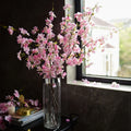 YOPIN-888 Silk Flowers Cherry Blossom Stem Artificial Japanese Cherry Blossom