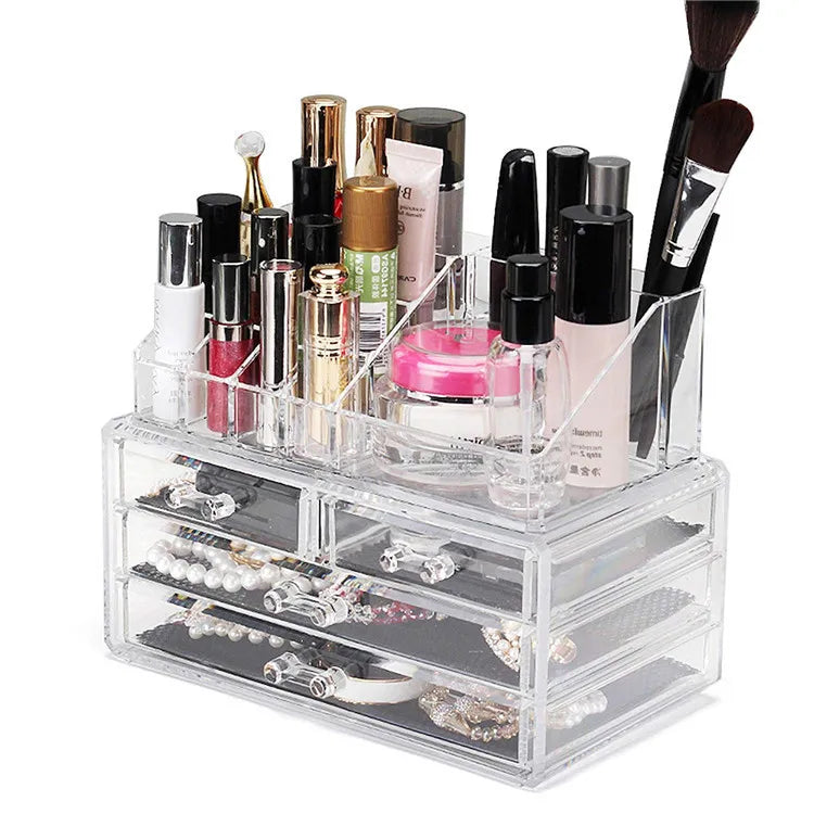 Acrylic Drawer Type Storage Box Cosmetic Lipstick Skincare Jewelry Storage Box Transparent Storage Organizer