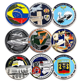 Custom Laser Engraving Brazil Souvenir Coin Maker Customized Metal Commemorative Challenge Coin