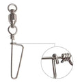 ZHUO RUN Fishing Swivel Anti-corrosion Stainless Steel Arc Pin Fishing Swivel Snap Ball Bearing Swivel Connector