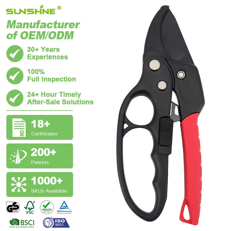 SUNSHINE Awesome SK5 Carbon Steel Garden Pruning Shears Cutter Tree Flowers Branch Pruner Gardening Plant Scissor Trimming Tools