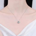 Fine Jewelry S925 Sterling Silver 1ct Moissanite Snowflake Pendant Necklace for Women
