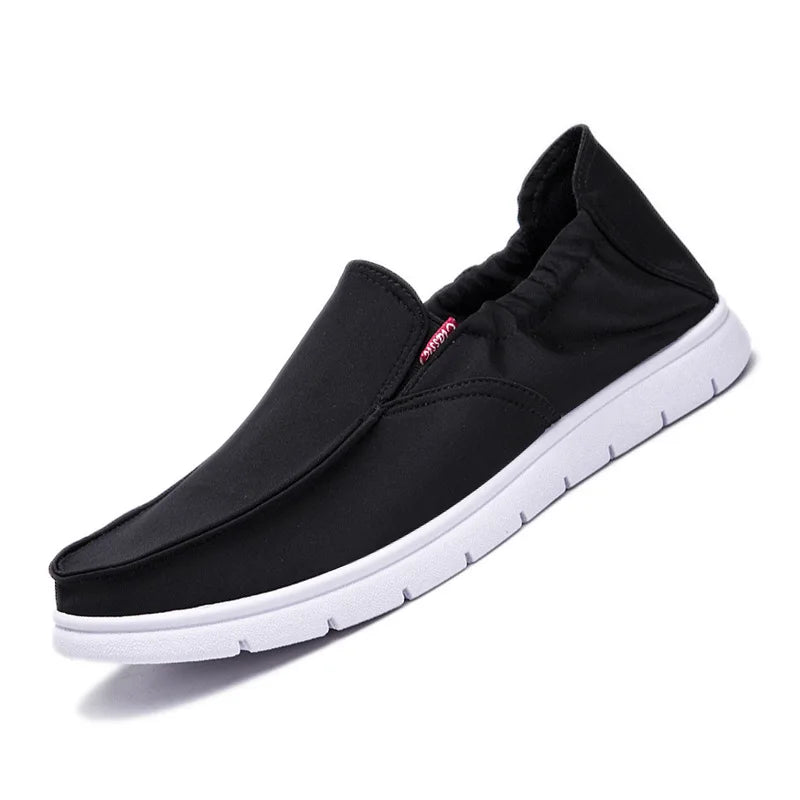 2026 Men's Old Beijing Cloth Shoes Breathable Ice Silk Casual Sneakers for Spring Summer Lightweight Pedal Canvas Walking Shoes