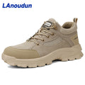 LAnoudun  Safety Shoes Anti-puncture Faux Suede Insulation 10KV New  Fashion Puncture-Proof Safety Work Shoes