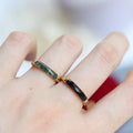 Natural Moss Agate Rings  for Women  Crystal 925 Sterling Silver Big Stone Ring  Superior Quality Jewelry Gemstone Rings