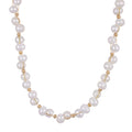 New Irregular Freshwater Pearl Necklace Exquisite Elegant Women Jewelry Stainless Steel Beads Fresh Water Natural Pearl Necklace