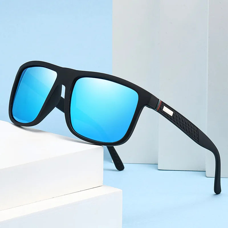 Classic Square Polarized Sunglasses for Men and Women Fashionable Sun Glasses with Tac Lenses and PC Frame for Driving