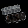 Professional Portable Nail Art Tool Jewelry Storage Box with 12 Compartments Acrylic Rhinestone Organizer Display Case
