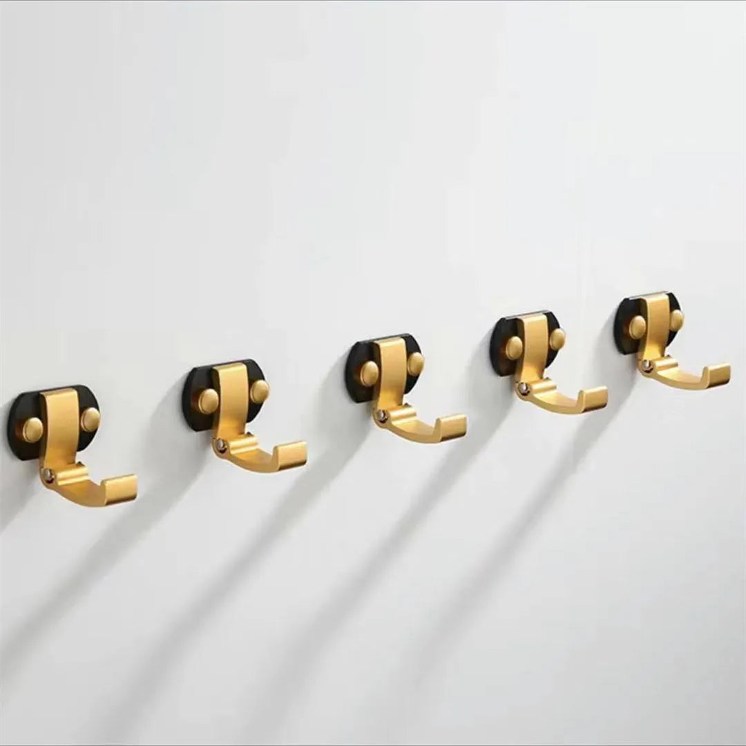 Black Nordic Decoration Coat Hook Wall-mounted Metal Living Room Closet Clothes Single Hook Hidden Folding Hook