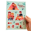 Custom Waterproof Full Color Vinyl Adhesive Stickers Sheet with Die Cut Shape Weather Resistant for Christmas Craft Outdoor Use