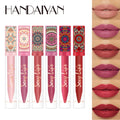 HANDAIYAN 6 Colors Matte Lipgloss Set Bohemian High Pigmented Long Lasting for Party Wedding Festival Makeup