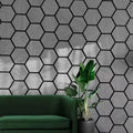 2025 Fashionable Style Hexagon Wood Veneer Acoustic Wall Panel Moisture Proof Aku Panel for Hotel Lobby Decor