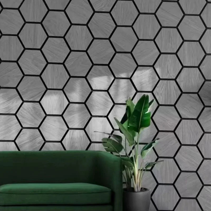 2025 Fashionable Style Hexagon Wood Veneer Acoustic Wall Panel Moisture Proof Aku Panel for Hotel Lobby Decor