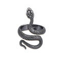 Punk Gothic Animal Snake Reptile Serpent Cobra Ring Snake Animal Lover Reptile Gold Snake Stackable Rings