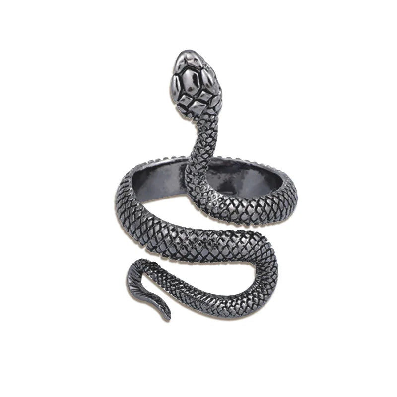 Punk Gothic Animal Snake Reptile Serpent Cobra Ring Snake Animal Lover Reptile Gold Snake Stackable Rings