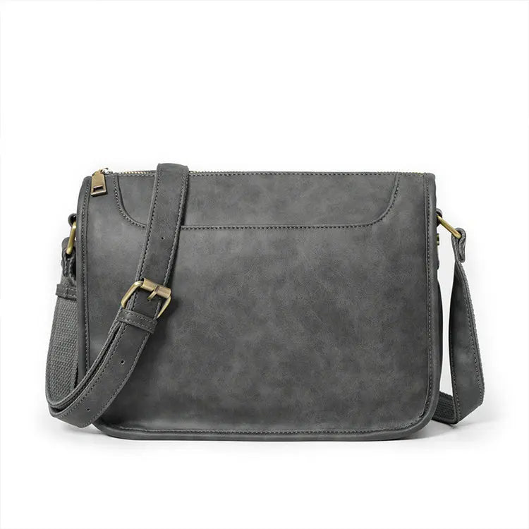 Mobile Phone Pu Leather Sport Side Chest Sling Crossbody Luggage Travel Shoulder Messenger Bag for Men Women