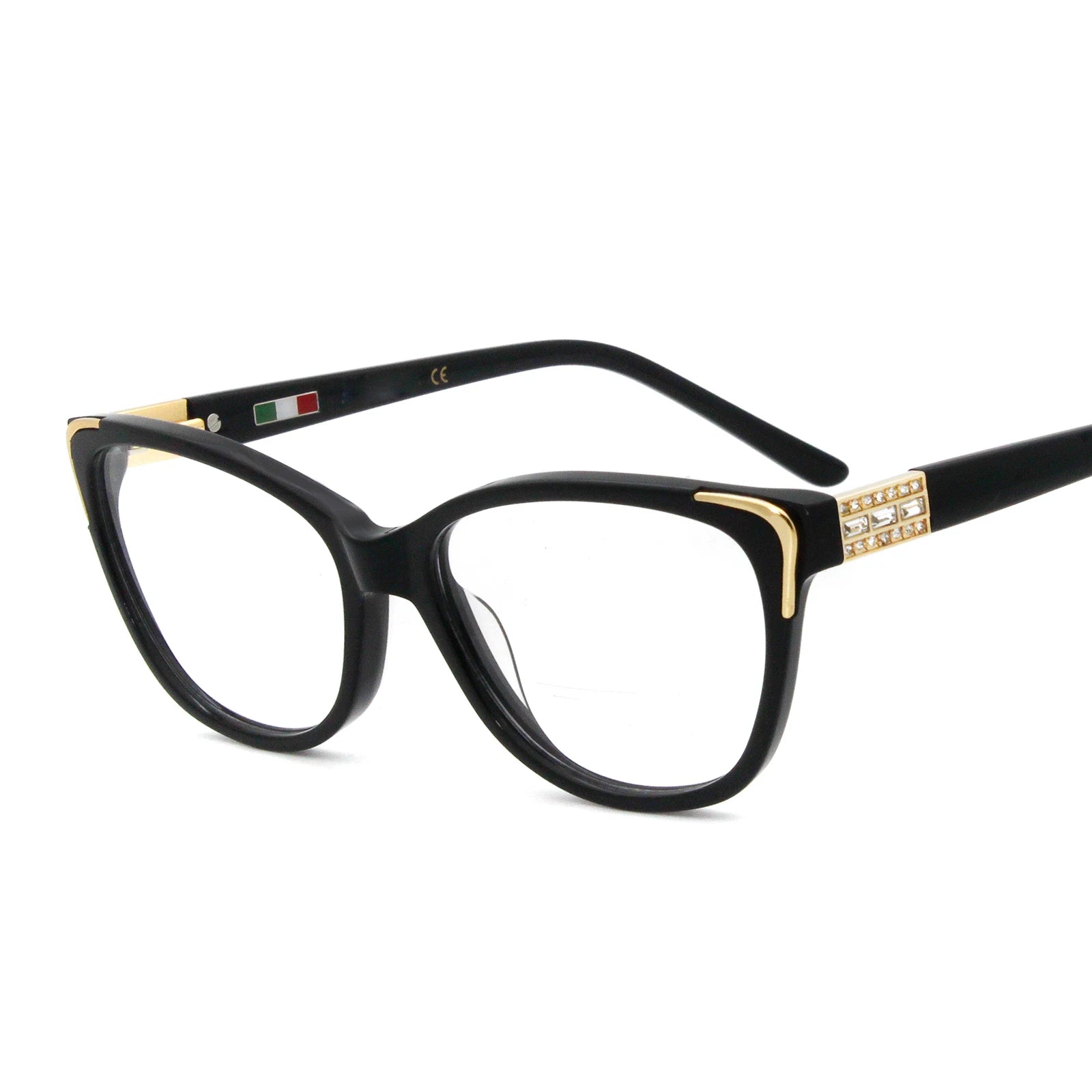 Wholesale Rhinestones Eyeglasses Acetate Optical Glasses Frames Cat Eye Eyeglasses Frames Women Glasses