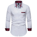 2023 Spring and Summer New Men's Casual Long-sleeved Shirt Fashion Men's Color Shirt