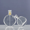 Recyclable 100ml Oval Flat Glass Bottles with Pump Sprayer Cap for Perfume Packaging