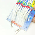 Bionic Sabiki White Green Fur String Hook Boat Fishing Hook Fishing Group